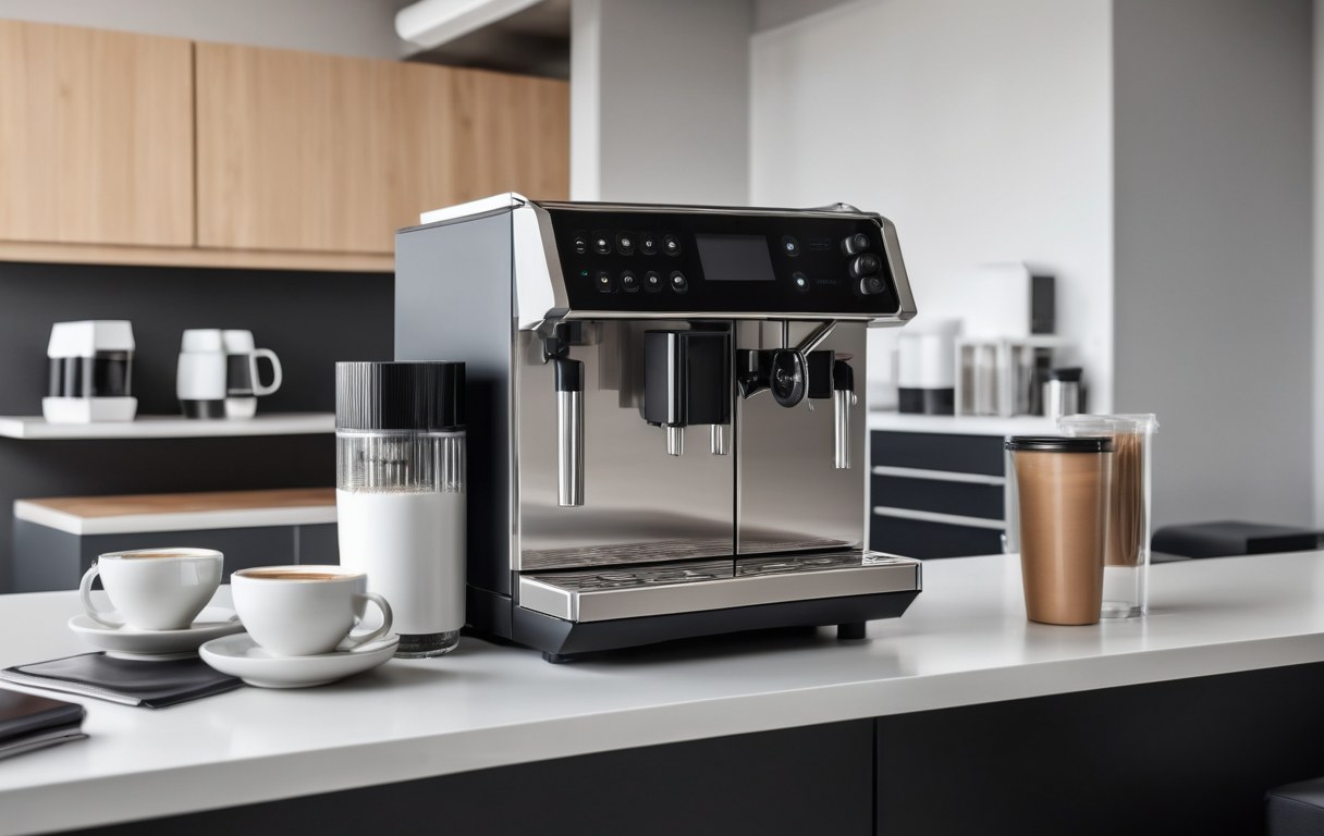 Kaffeevollautomat in einer modernen Büroküche
